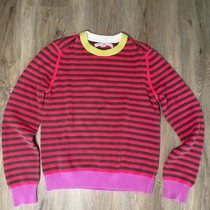Tommy Hilfiger Red and Black Striped Sweater